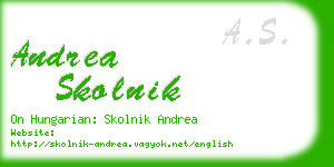 andrea skolnik business card